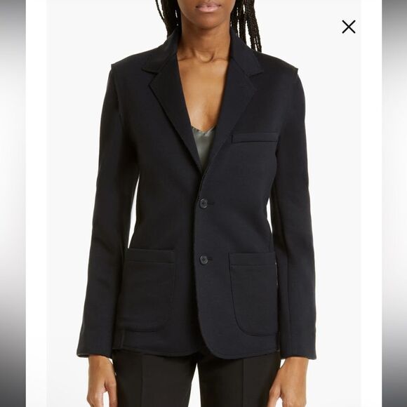 NWT ATM Black Relaxed Blazer Size 4 - Picture 1 of 14